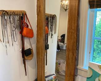 Live Edge Wood Mirror 30" W x 78" H $175