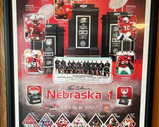 Crystal Clear Nebraska Poster signed by Tom Osborne