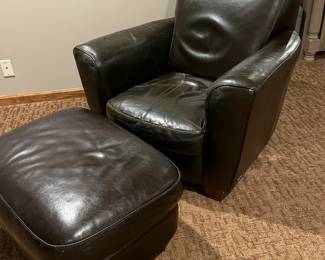 Natuzzi Chair and Ottoman