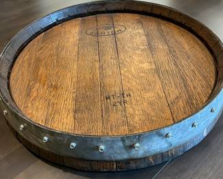 Lazy Susan from a Oak Barrel 