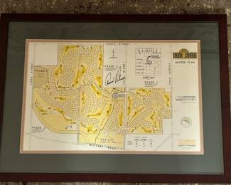 Deer Creek Golf Course Master Plan signed by Arnold Palmer
