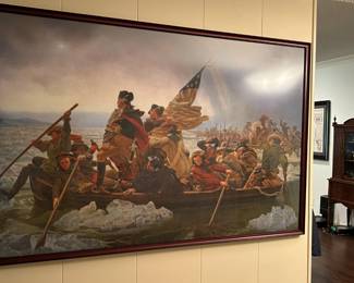 Framed Print Artwork: George Washington Crossing The Delaware by Emanuel Leutze 1851 