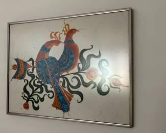 Framed Artwork: Indian/India Birds