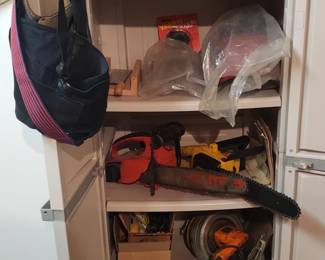 Chainsaws, gardening items