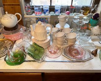 Depression Glass, Heisey and more 