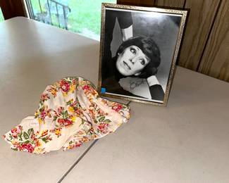 Carol Burnett autograph photo including a Charwoman hat - this was part of the Sapphire Ball auction Toledo, Ohio celebrity items and was bought at that sale over 35 years ago. 