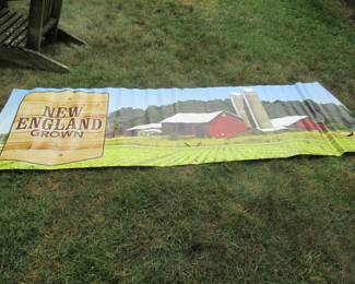 8 foot vintage vinyl Star Market two sided sign