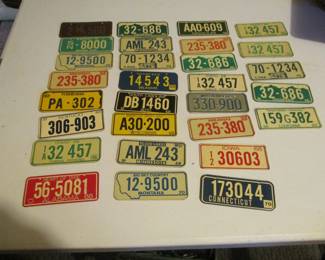 1968-70 cereal mini license plates