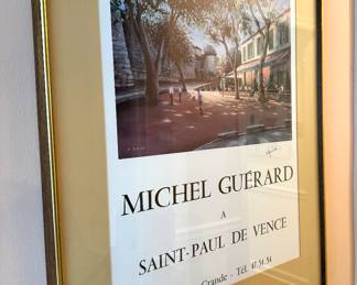 $300; framed, artist-signed poster, sells online for $495; 27x35