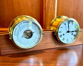 $200; Royal Mariners clock and barometer by Schatz; 19x4x7