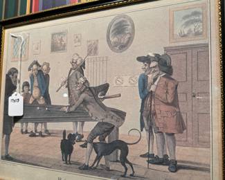 $48; framed billiards print;17x13