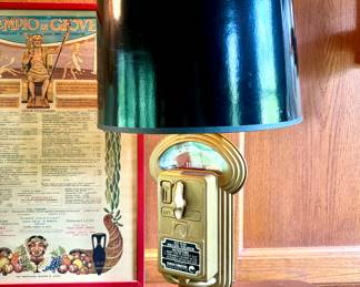 $250;  City of Chicago parking meter table lamp; 15x29