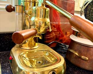 $400; La Pavoni brass espresso maker