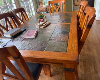 Gorgeous Stone Dining Table with detachable leaf