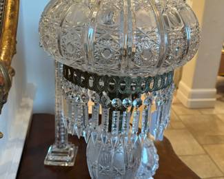 Beautiful cut glass lamp