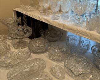 More American Brilliant cut glass crystal. 