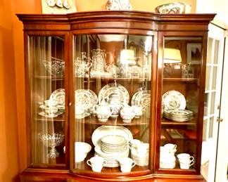 Bow front china cabinet