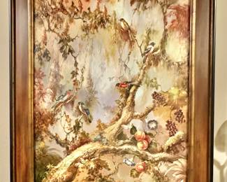 Spring Birds in Tree, oil on canvas