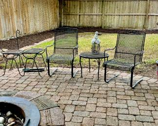 Iron patio chairs
