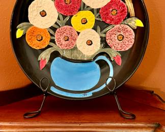 Clementine Hunter Zinnias Looking at You