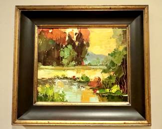 Impressionist Pond painting