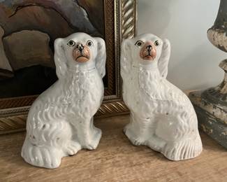 Pair of Antique Staffordshire dogs.