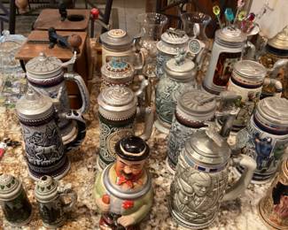 Mini vintage beer steins