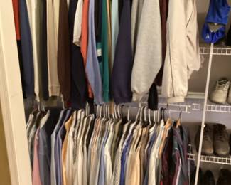 Tons of men’s clothes
