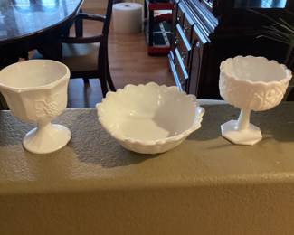 Vintage Milk glass collection