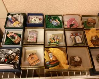 Very nice Limoges porcelain cat collection