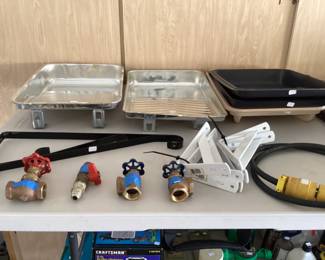 Painting supplies and water valves