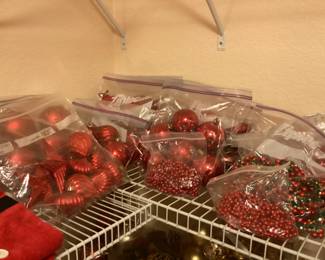 Red Christmas ornaments