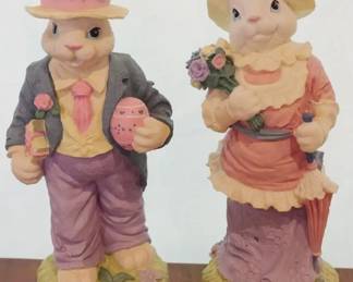 104 - 2 Windsor Collection Easter Bunnies 11" tall
