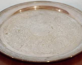 59 - Silverplate Platter - 12" round
