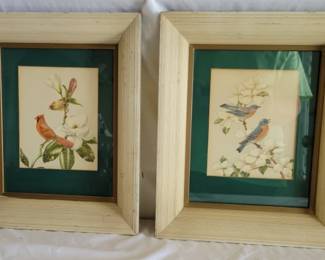 769 - Pair of Framed Bird Prints - 13 x 11
