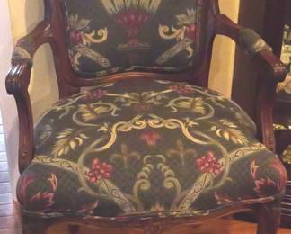 6 - French Carved Arm Chair - 37" x 21" x 24"

