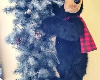 780 - Black Bear w/ baby bear Christmas Decor 48 x 24

