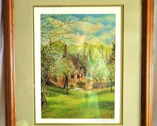 760 - Framed signed Print - 23.5 x 19.5
