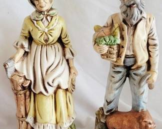 586 - Woman & Man Figures - 10" tall
