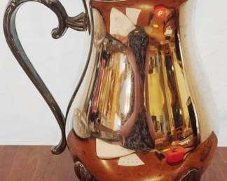 68 - Silverplate Footed Pitcher - 9" tall

