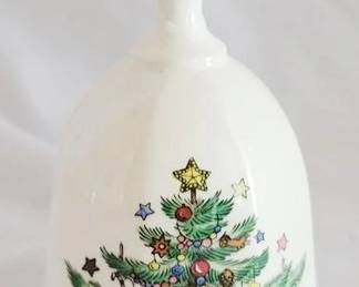 575 - Porcelain Christmas Bell 5" tall
