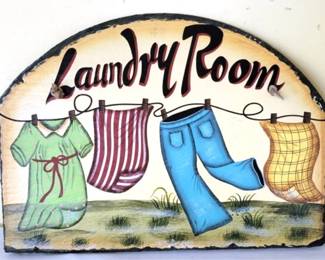 715 - Slate Wall Hanging "Laundry Room" 13 x 9.5
