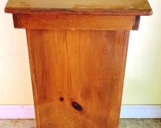 697 - Wooden Trash Bin w/ flip top 28 x 16 x 13
