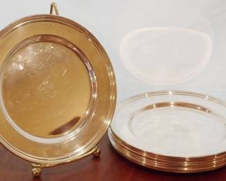 83 - 8 International Silverplate Plates - 6" round
