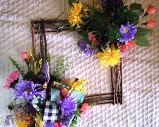 783 - Decorated Square Grapevine Wreath 20 x 25
