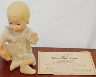 126 - Lenox Baby's First Shoes Figure w/ Certificate 6.5" tall
