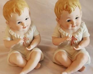 674 - 2 Piano Baby Figurines - 6.75 tall
