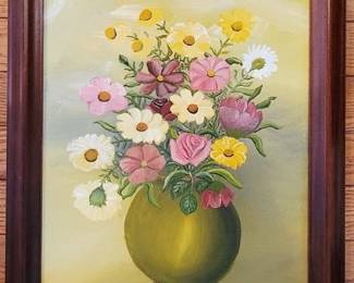 552 - Framed & Signed Oil on Canvas 16.5 x 14
