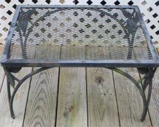 650 - Metal Patio Side Table - 18 x 24 x 14

