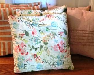 773 - 3 sets of Matching Pillows, qty 6 18 x 18, approximately
